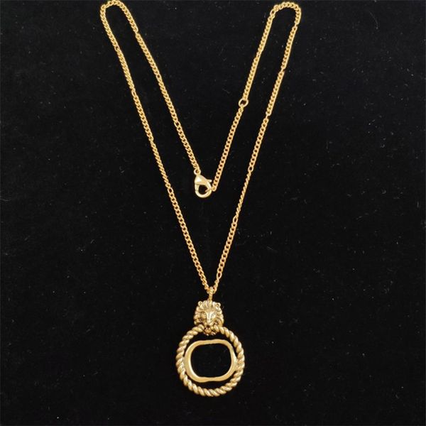 

classic animal head necklace designer metal letter pendant ing pattern accessories ladies party jewelry birthday gift226u, Silver