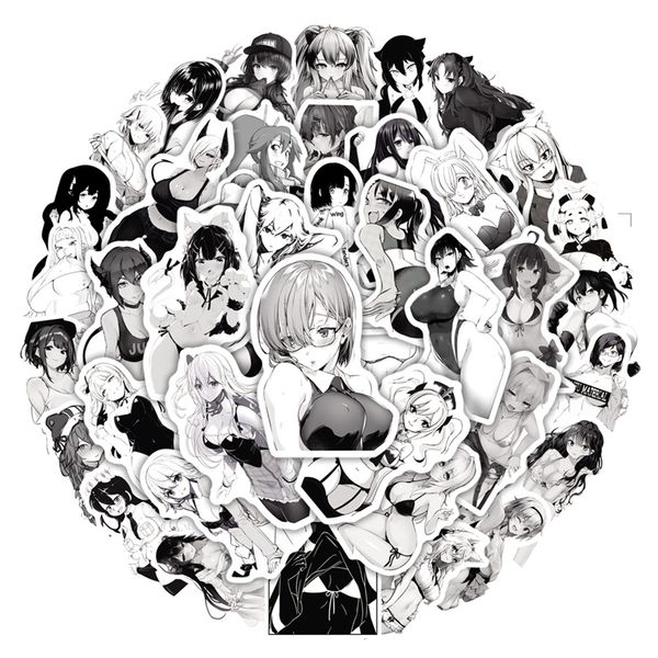 

50 pcs anime girl waifu stickers for water bottle lapskateboard