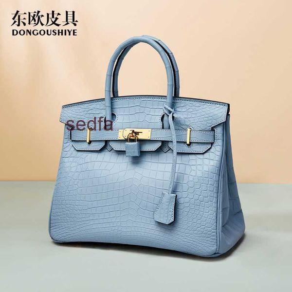 

designer bags herme women handbag luxury genuine leather single shoulder handbags the new foggy crocodile skin women's bag is in the fa