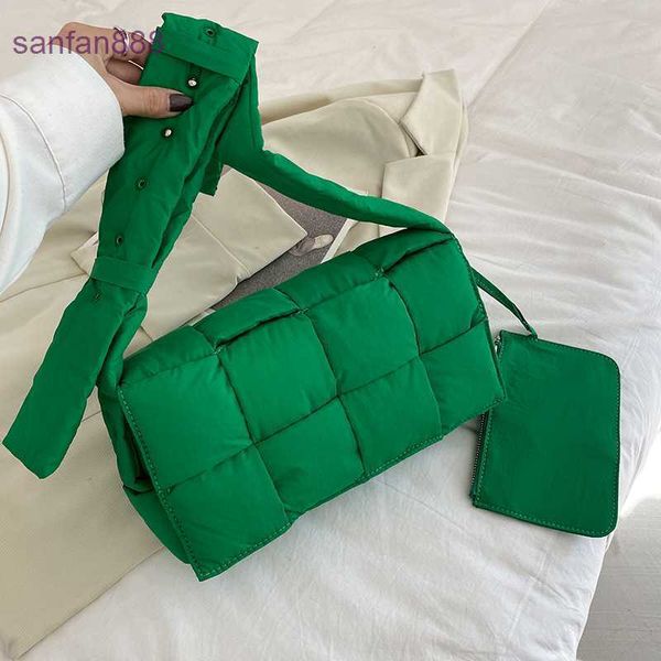 

venetta bag bottebag jodie 2023 autumn and winter new sponge woven pillow mother messenger small square bag one shoulder portable cotton xap
