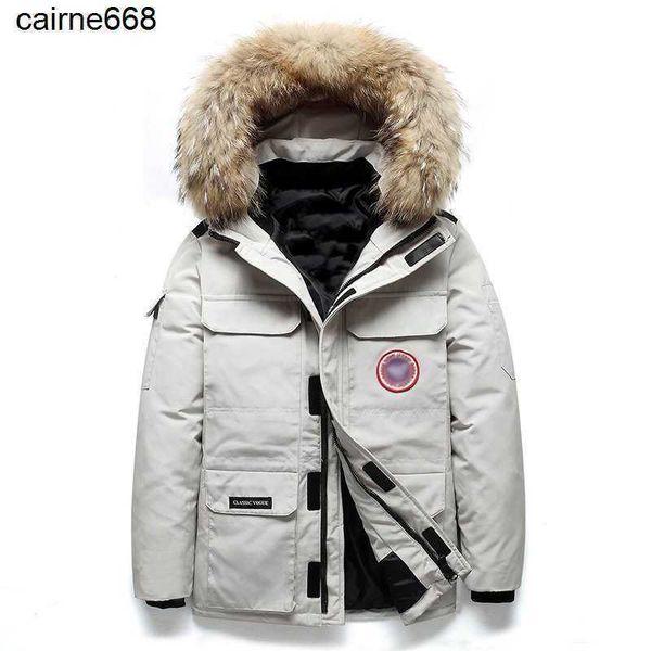 

designer men's fashionable canada new down jacket men's goose women's outdoor cold proof thickened coat large goose clothes, Black