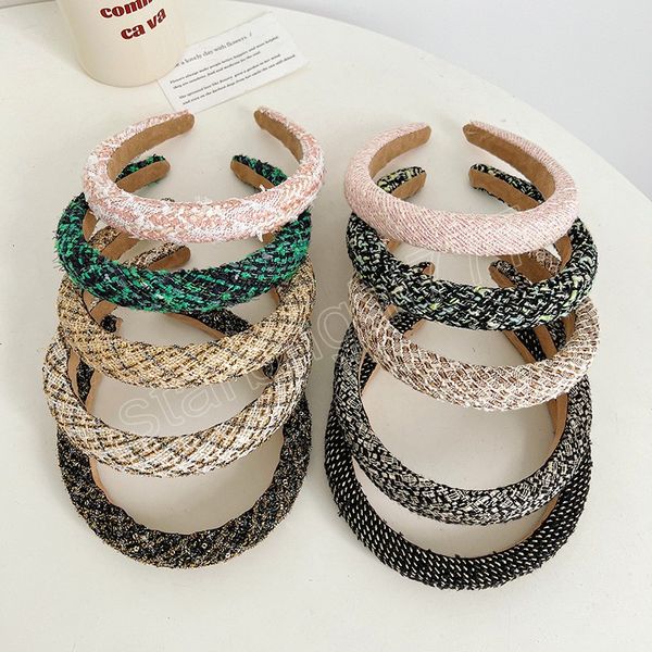 

women girls glitter wool sponge padded hairband headband hair jewelry hair accessories, Slivery;white