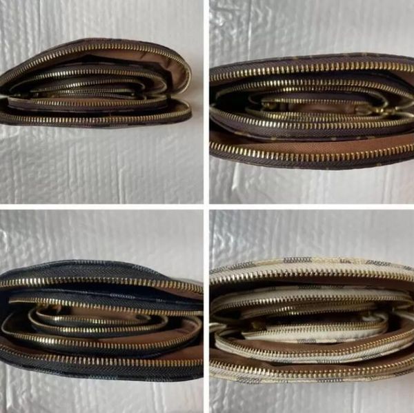 

Women cosmetic bags organizer famous makeup bag travel pouch make up ladies cluch purses organizador toiletry bag 4pcs set, Brown grid