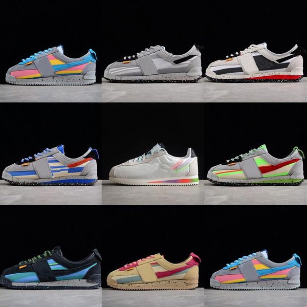 

lemon frost running shoes be true 2022 white nylon upper off noir seaker sesame smoke grey chamois various shapes are spliced into rainbow c