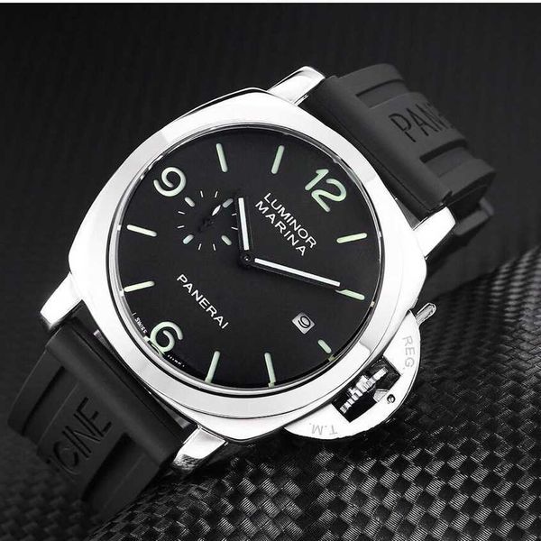 

luxury watches for mens mechanical watch 2022 paneraiss watch men s imported movement luminous waterproof lma brand italy sport wristwatches, Slivery;brown