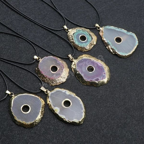 

retro reiki healing jewelry chakra agat necklace crystal quartz pendant natural onyx agates pendants necklaces, Silver