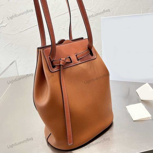 

fashion bucket shoulder bag designer soft leather wallet light crossbody for women classic famous brand shopping purses 220306