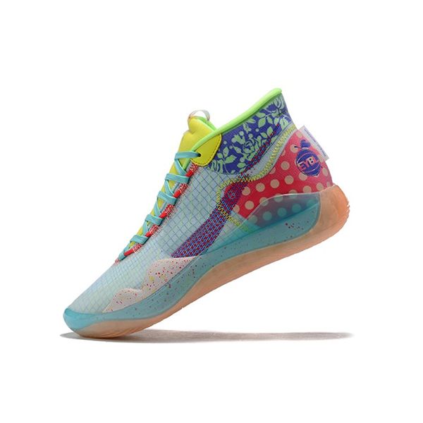 

mens kd 12 basketball shoes kd12 peach jam aunt pearl pink blue gaze eybl white red tb black kevin durant 12s xii sneakers tennis with box