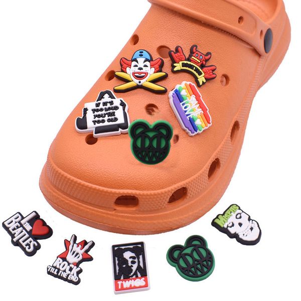 

anime halloween horror killer misfits joker the nightmare before christmas cartoon charms shoe accessories pvc decoration buckle soft rubber, Blue