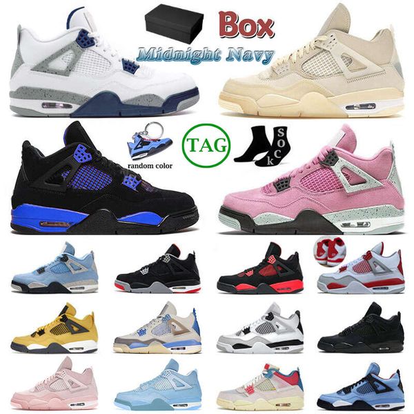 

jordens 4 jumpman 4s mens womens basketball shoes red thunder infrared black cat bred university blue sail cool grey shimmer royalty trainer