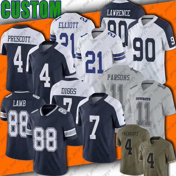 

88 ceedee lamb football jersey cooper rush dak prescott micah parsons tony pollard ezekiel elliott jerseys dallas cowboys donovan wilson tre, Black;red