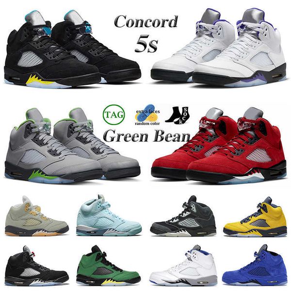 

basketball shoes sports sneakers green bean racer blue bird oreo raging red unc aqua jade horizon fire international flight sail metallic 5, Black