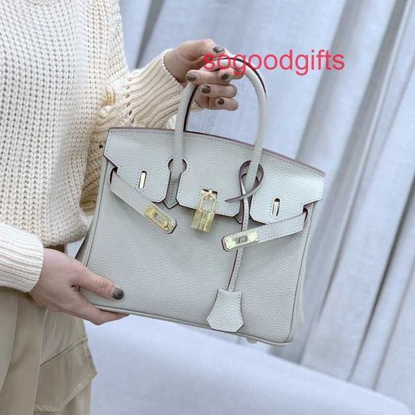 

designer bags herme luxury genuine leather women's single shoulder handbags litchi grain head layer cow leather 25cm / 30cm 35cm bag la