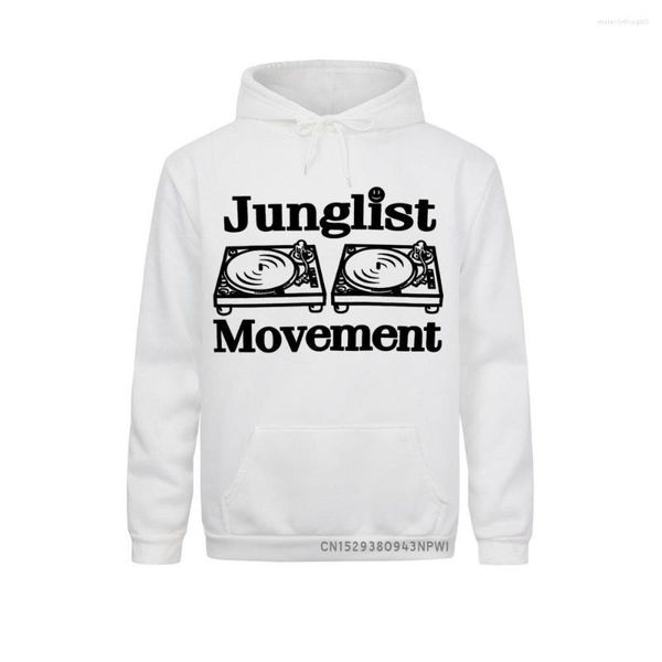 

men's hoodies drum and bass clubbing turntables decks music dnb man junglist movement sweatshirts mencostume pocket mens sportswear swe, Black
