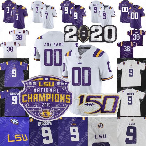 

american college football wear college wear custom lsu tigers football jersey 7 derek stingley jr tj finley john emery jr arik gilbert kaysh, Black