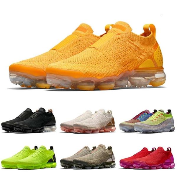

2021 arrival fly knit fk sport mens womens running shoes moc 2 0 cushion university gold volt triple black sneakers trainers 36-45315j