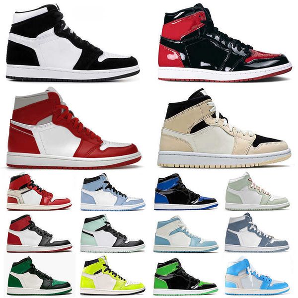 

jumpman 1 1s mens womens j1 designer basketball shoes panda university blue unc mid dutch green carbon fiber sports sneakers