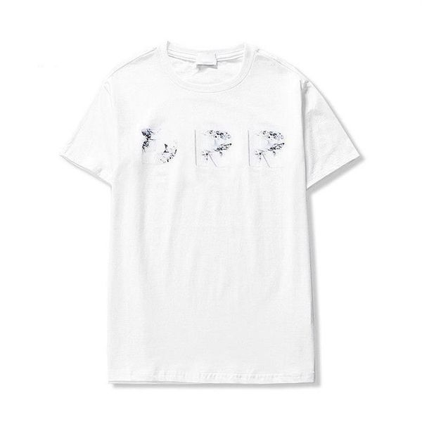 

summer designer t shirts for letter embroidery slim fit clothing casual brand men women black white tee2259, White;black