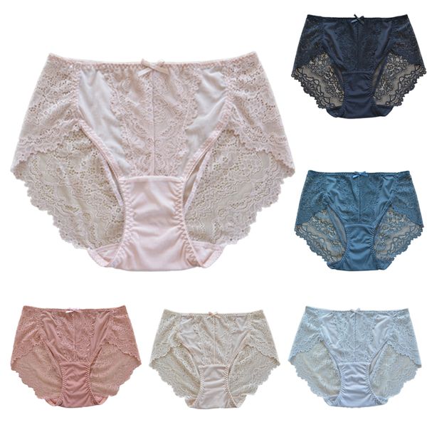 

women panty underwear ladies girl's briefs femal lingeries 5pcs/pack accept mix color, Black;pink