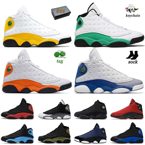 

13 13s basketball shoes mens women j13s jumpman with box french blue starfish black flint cat lucky green hyper royal houndstooth j13 joggin