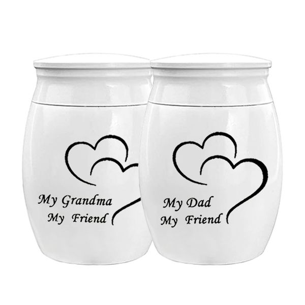 

heart mini keepsake pendant urns for human ashes stainless steel memorial ash holder cremation urn engraved with my dad my friend, Silver