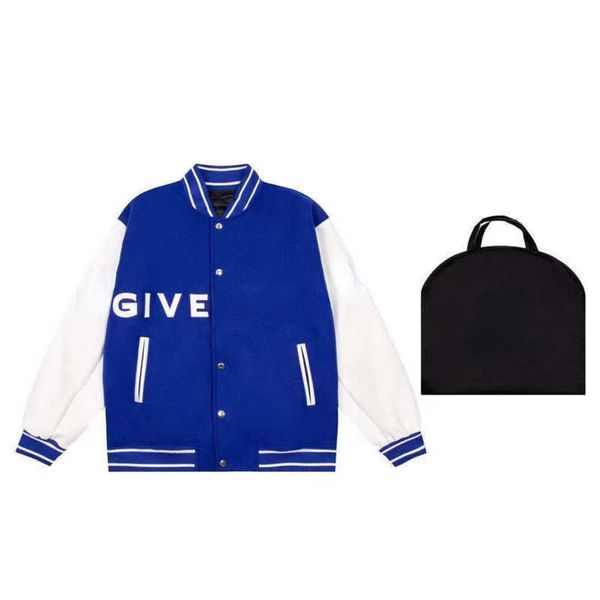 

mens jacket designer hoodie embroidery hooded baseball jackets wool leather splice zip cardigan coat men women hip hop sportswear, Black;brown