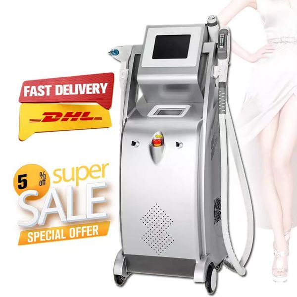 

multifunction ipl rf skin tighten face lift laser tattoo removal opt hair removal machine, Black