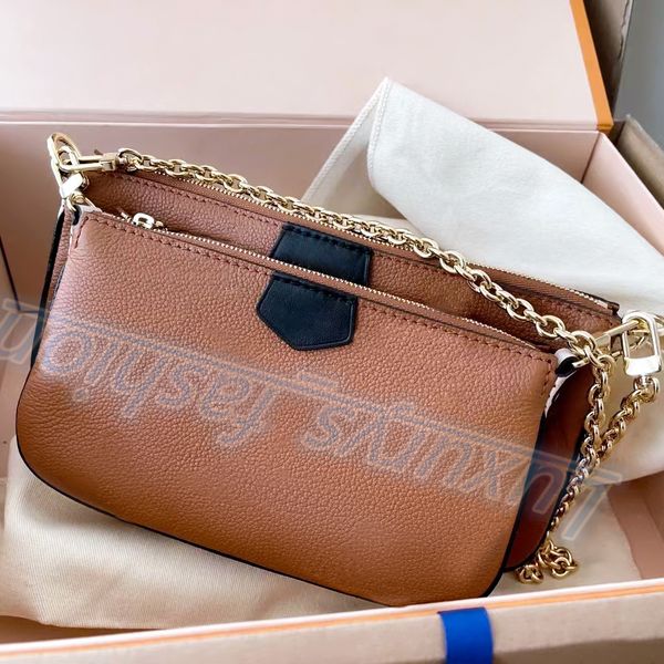 

luxurys designers totes women shoulder tote classic bag genuine leather fashion linen handbag m45777crossbody handbags wallet purses chain s
