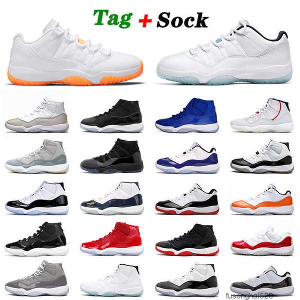 

11 11s basketball shoes low citrus legend blue mens women jumpman cap and gown high bred concord platinum tint trainers sneakers size 13