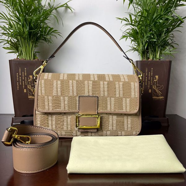 

handbag designer bags 26cm classic baguette bag flap crossbody hand bags shoulder women handbags clutch purse chenille cowhide genuine leath
