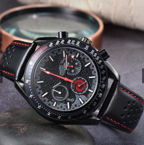 

Mens Watch Bioceramic Moonswatch Quarz Chronograph Mission To Mercury moon Pluto Neptune 42mm Real Black Nylon montre de luxe Limited Edition leather watch