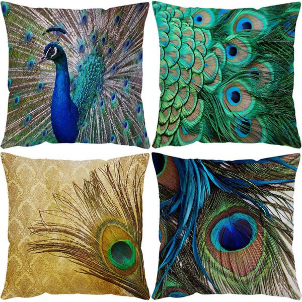 

home sofa cotton linen throw pillow case square cover home tree pattern