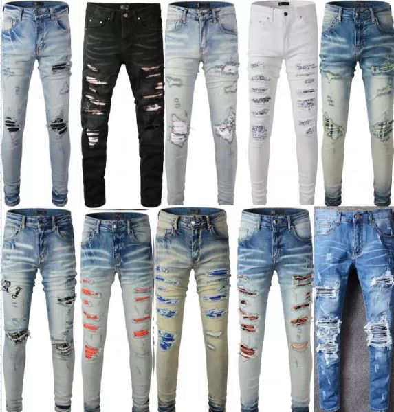 

new fashion men jeans slim jeans zipper jean skinny pant biker pants, Blue