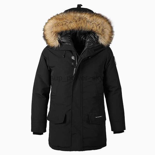 

mens jackets canada designer goose outdoor thickened cotton clothes men medium long beautiful cotton clothes winter cold proof hooded coat, Black;brown