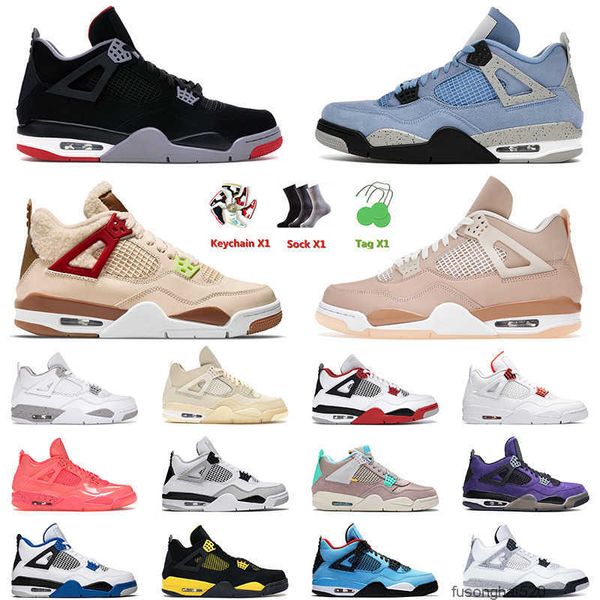 

original og jumpman 4 4s mens women basketball shoes iv university blue shimmer starfish black cat sail white oreo trainers sneakers jordon