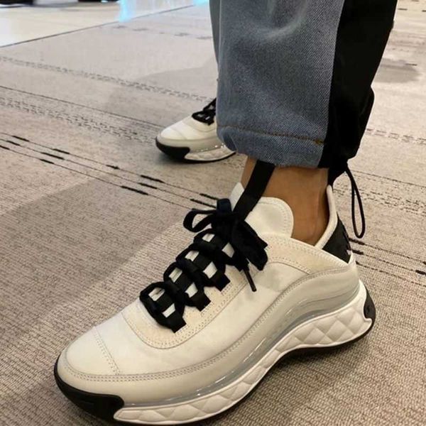 

5a casual shoes women loafers elegant cashmere breathable lycra turtleneck and platform raised dad sho, Black
