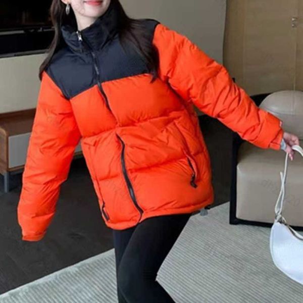 

north down jacket designer women's autumn and winter color contrast trend thickened thermal jacket outdoor waterproof windproof coat zi, Black