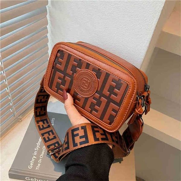 

evening bags cheop handbags 80% off ins super fire female new versatile messenger korean retro wide belt printed single shoulder camera bag
