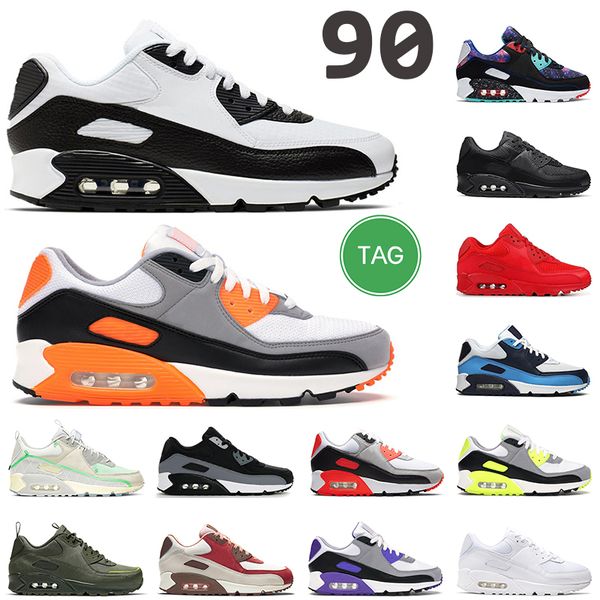 

men women 90 running shoes bright violet cool grey hyper grape sail unc cargo khaki outdoor mens trainer size 36-45 chaussures