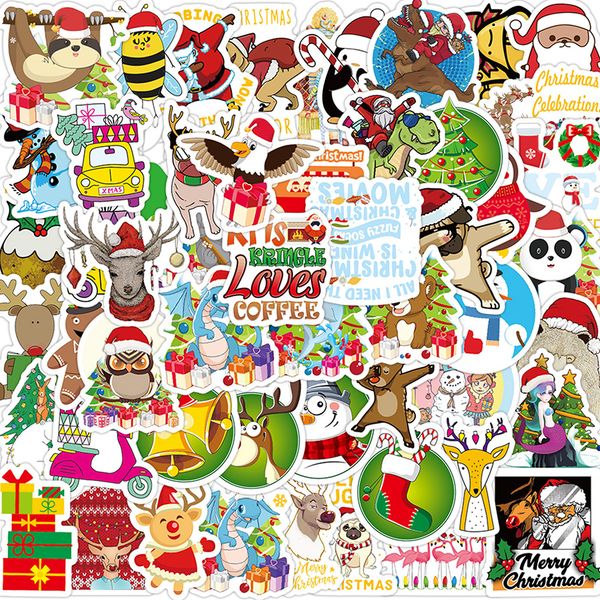 

50pcs cartoon christmas graffiti stickers lapphone luggage guitar diary skateboard decoration sticker