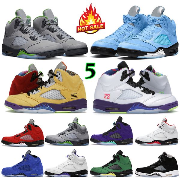 

jumpman 5 men basketball shoes 5s oreo unc fire red concord racer blue metallic green bean anthracite alternate bel white cement mens outdoo