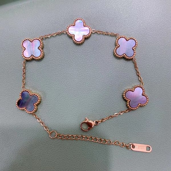 

fashion design double side clover charm bracelet gold for women gift, Golden;silver