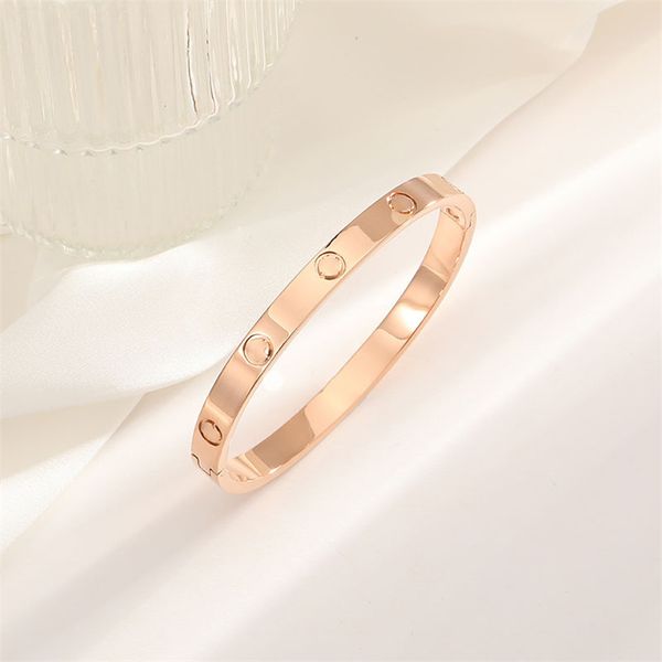 

bangles female stainless steel screwdriver couple love bracelet mens jewelry valentine day gift bracelets luxury bangle women titanium color, Black
