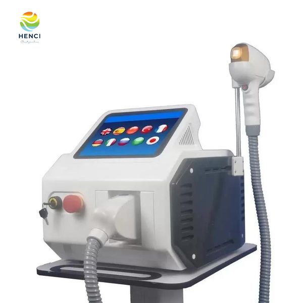 

808nm diode laser 755 808 1064nm 3 wavelength system ice laser hair removal machine high-speed professional beauty equipment, Black