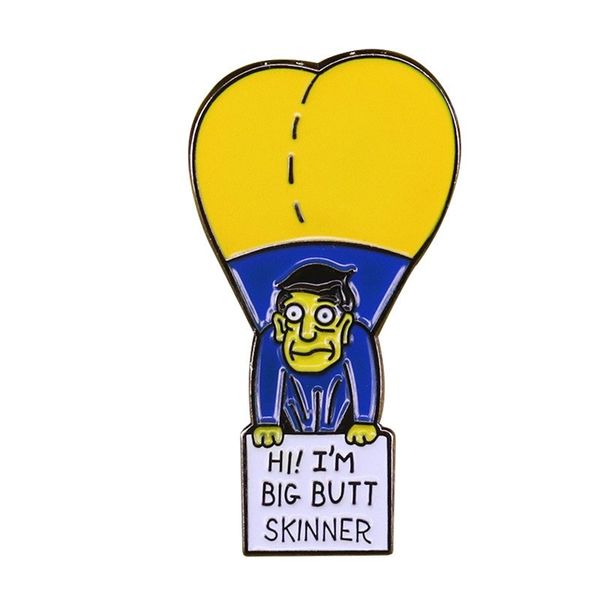 

the simpsons badge funny cartoon anime brooch animated cosplay enamel pin clothes accessories fashion jewelry gifts for friends, Blue