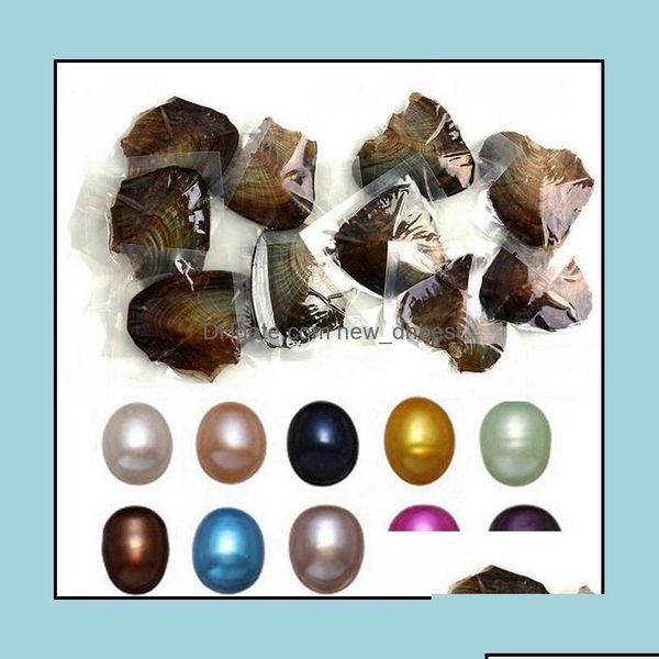 

pearl loose beads jewelry new oysters with dyed natural pearls inside party in bk open at home vacuum packaging epacket bdehome otzij, White