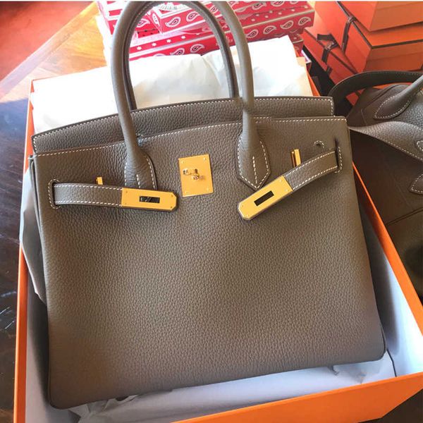 

designer bag herme 2022 genuine leather women s all manual wax line h home litchi pattern togo fashion portable