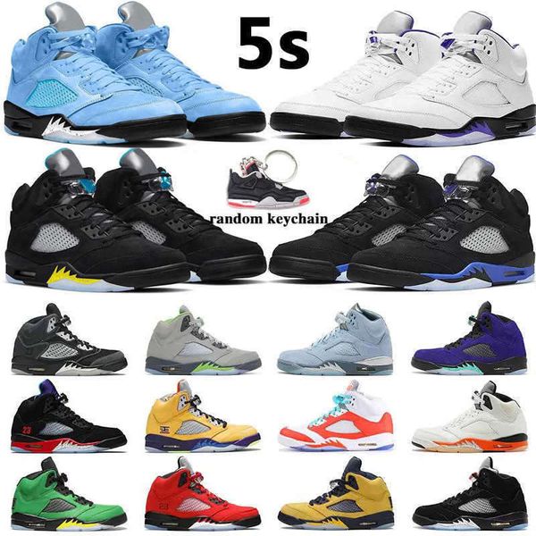 

5s dr shoes men jumpman 5 basketball shoes unc raging red concord blue bird racer metallic green bean anthracite alternate bel sports sneake, Black