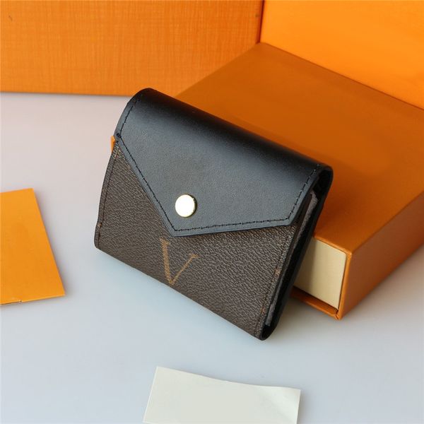 

cute women mini envelope wallets leather purses credit card holder coin purse money clips with box, Red;black