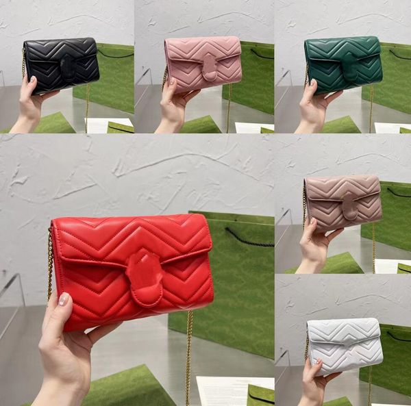 

women classic chain shoulder bags fashion solid color leisure cross body metallic buckle flip envelope bag designer messenger bag handbag wa